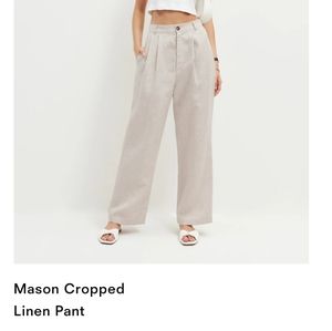 Reformation Mason Crop'd Linen Pant